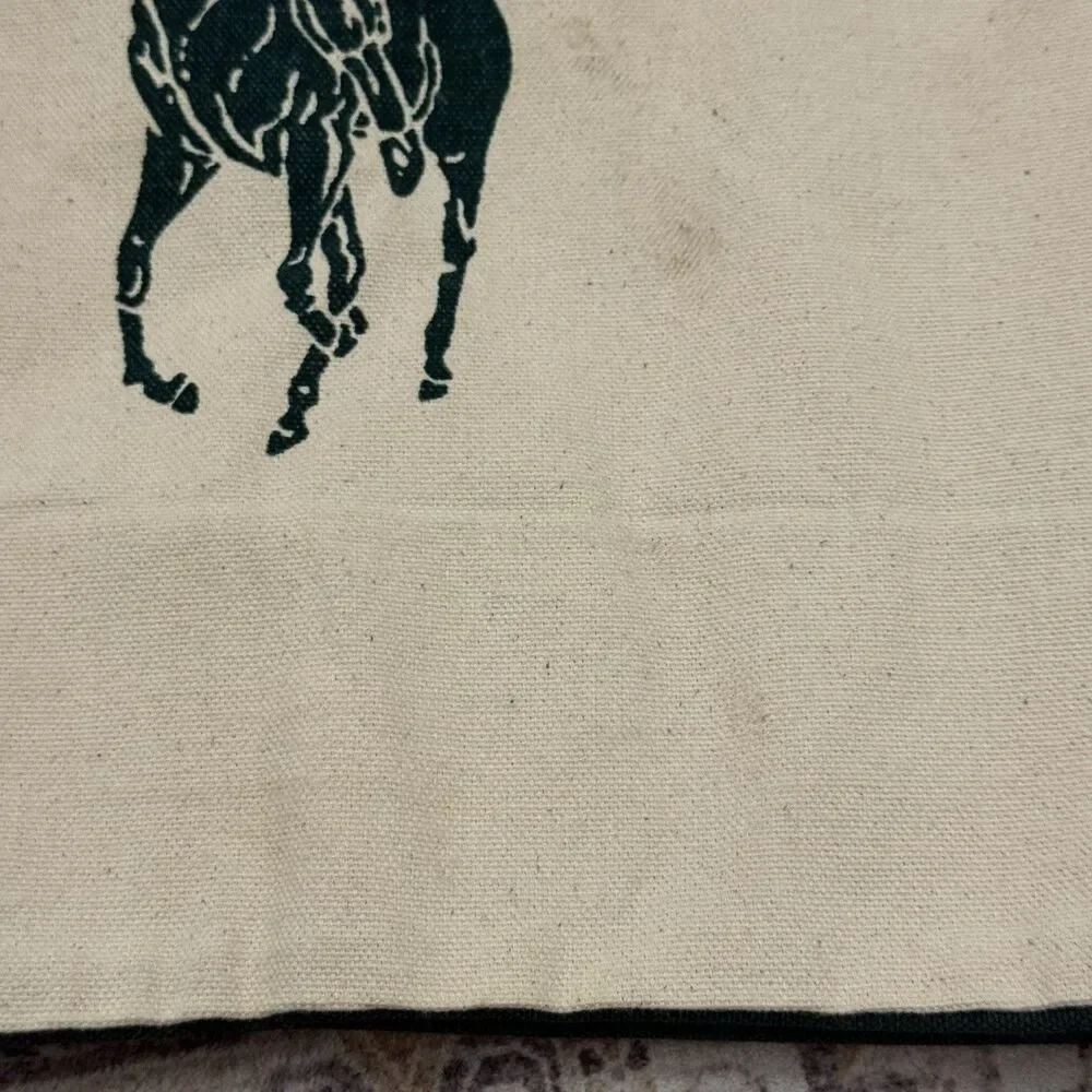 Polo Ralph Lauren Waterkeeper Alliance Organic Cotton Canvas Tote Bag Horse Logo